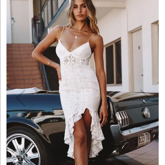 Selfie Leslie | Dresses | Hello Molly Lace White Hilow Dress | Poshmark
